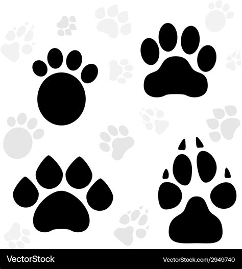 Paws and Claws Print Royalty Free Vector Image