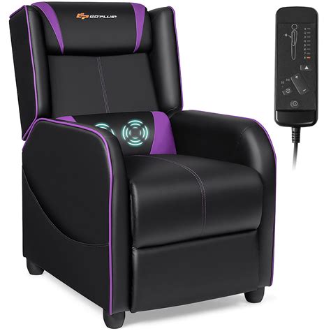 Goplus Massage Gaming Recliner Chair Single Living Room Sofa Home ...