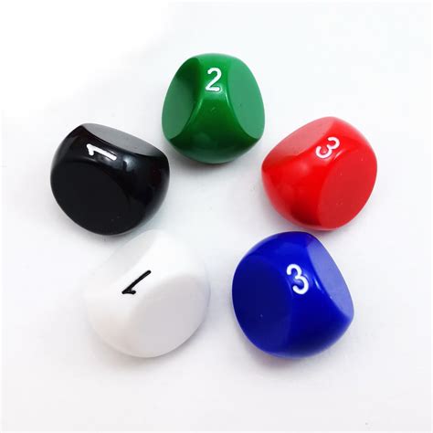 Bescon Polyhedral Dice 3-sided Gaming Dice, D3 die, D3 dice,3 Sides ...