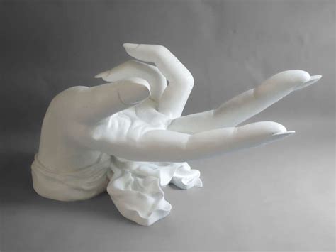 Large Hand Form Resin Cast Sculpture For Sale at 1stdibs