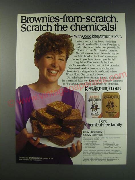 1991 King Arthur Flour Ad - Easy, Chocolatey-Chewy Brownies