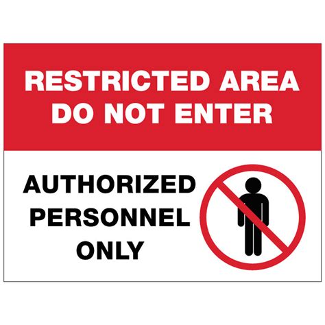 Restricted Area Sign - 24 x 18 - Bazua Signs & Graphics