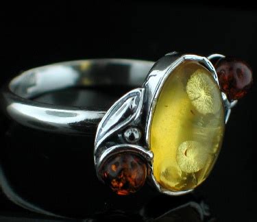 Sterling Silver Amber Rings, Amber Jewelry Rings, Made in Amber Gem Stones