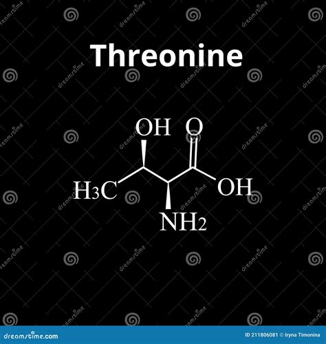 Threonine is an Amino Acid. Chemical Molecular Formula of Threonine Amino Acid Stock Vector ...