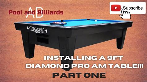 Diamond pool table install pt 1 - YouTube