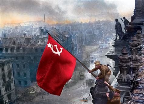 Colors for a Bygone Era: Raising the Soviet flag over the German Reichstag, May 1945