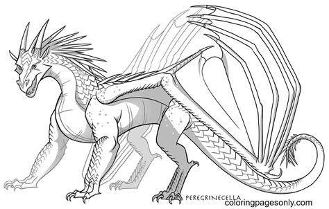 Wings Of Fire Icewings Dragons Coloring Pages