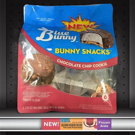 Blue Bunny Ice Cream Bunny Snacks: Chocolate Chip Cookie - The Junk Food Aisle