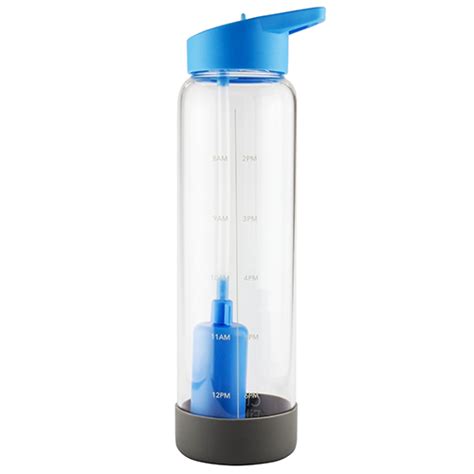 Clearly Filtered 32oz Glass Filtered Motivational Water Bottle With Time Markings