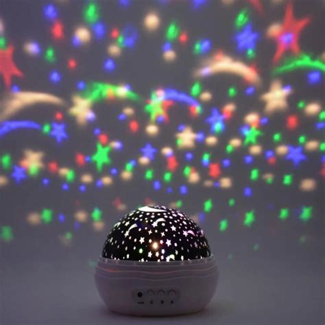 Baby Light up Toys Light Key Control Colorful Romantic Spinning Star Lights Baby Toy Projection ...