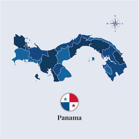 Premium Vector | Panama map with flag panama flag map