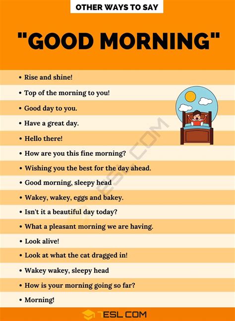 80 Creative Ways to Say Good Morning in English • 7ESL