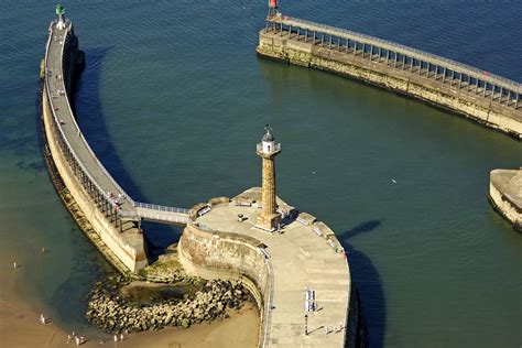 Whitby Pier Old Lighthouse in Whitby, GB, United Kingdom - lighthouse ...