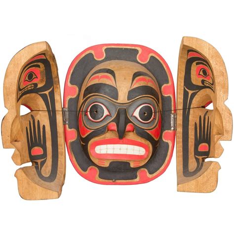 Northwest Coast Transformation Mask | 1stdibs.com | Native american ...