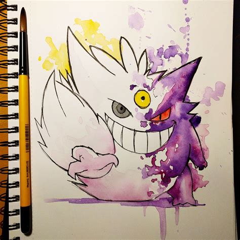 Shiny Gengar in the middle of mega evolving - Imgur | Gengar pokemon ...