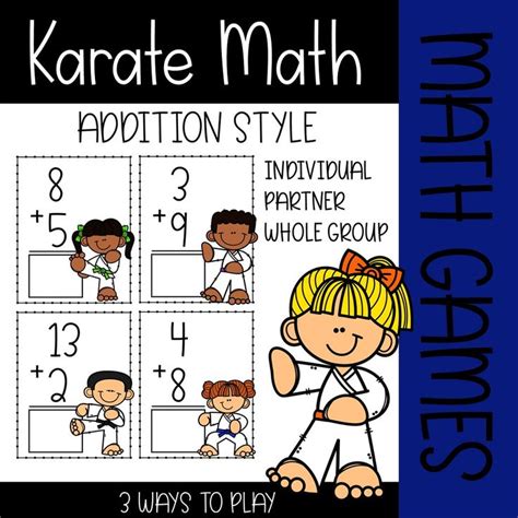 Karate Math {Addition & Subtraction Game} | Math addition, Math, Fun math centers