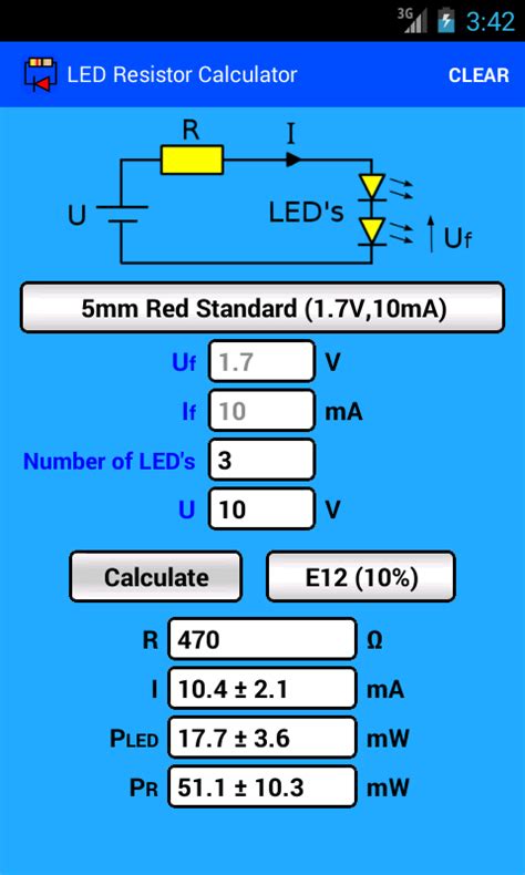 LED Resistor Calculator: Amazon.co.uk: Appstore for Android