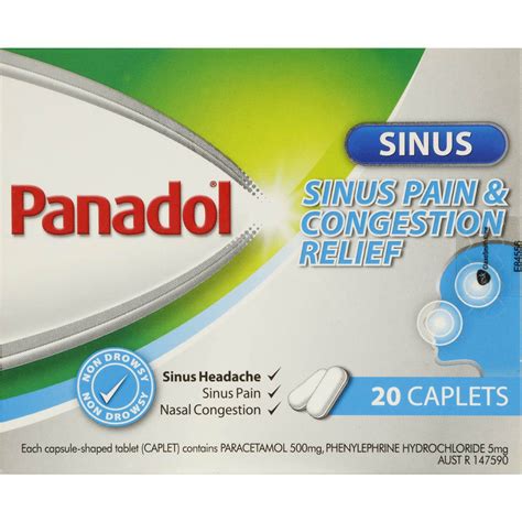 Panadol Hay Fever Sinus & Congestion Relief 20 Capsules | Woolworths