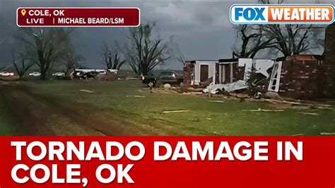 Tornado Damages Homes in Cole, Oklahoma - YouTube