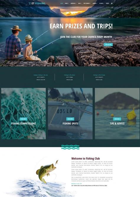 12+ Best Fishing Website Templates 2019 - Templatefor