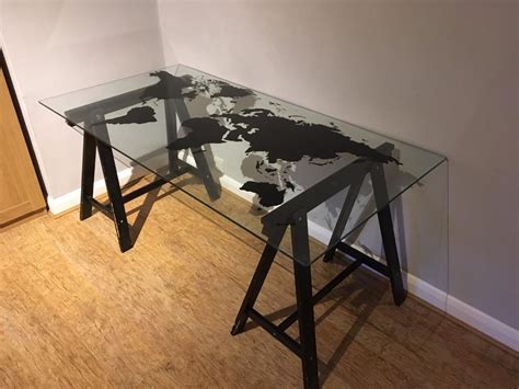 Ikea Glass top desk | in Crystal Palace, London | Gumtree