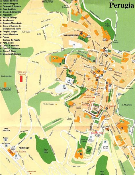 Perugia Tourist Map - Perugia Italy • mappery