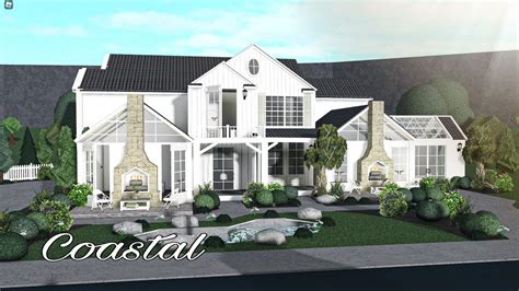 Realistic coastal Family home || bloxburg speedbuild - YouTube