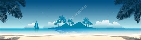 Beach banner background Stock Vector Image by ©10comeback #99324242