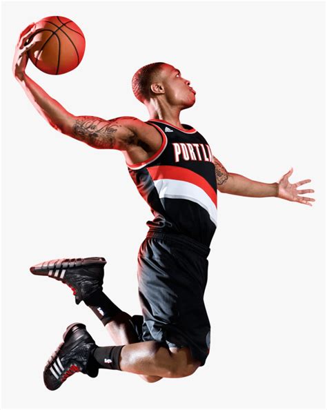 Damian Lillard Dunk - Basketball Player Dunk Png, Transparent Png ...