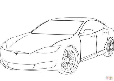 Tesla Model S coloring page | Free Printable Coloring Pages