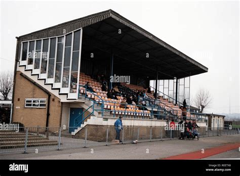 The main stand at Croydon FC Football Ground, Croydon Sports Arena ...