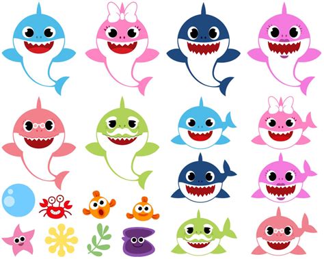 Pin by Erika Martin on Svg cricut | Shark girl, Baby shark, Shark family