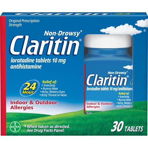 Buy Claritin 24 Hour Allergy Medicine, Antihistamine Tablets, 10 mg, 30 ...