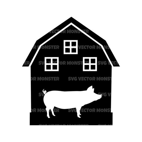 Farmhouse Svg Pig Svg Farm Svg. Vector Cut File for Cricut - Etsy