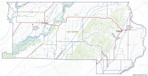 Map of Clay County, Arkansas