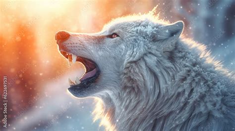 wolf in the snow HD 8K wallpaper Stock Photographic Image Stock Photo | Adobe Stock