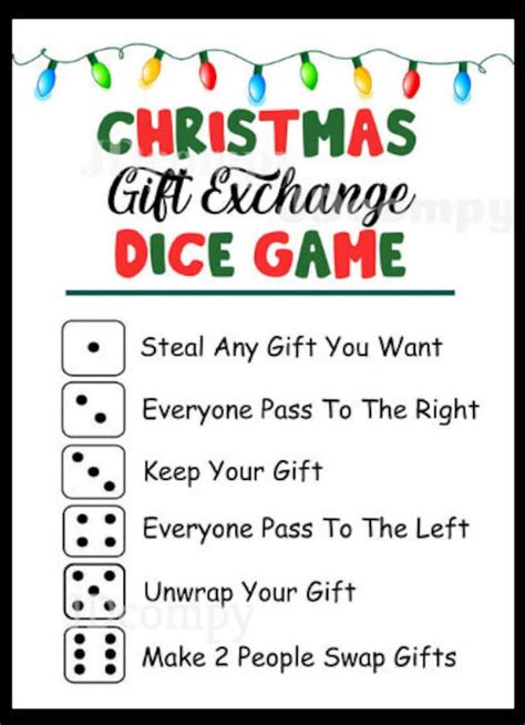 Christmas Gift Exchange Dice Game White Elephant Present - Etsy Canada