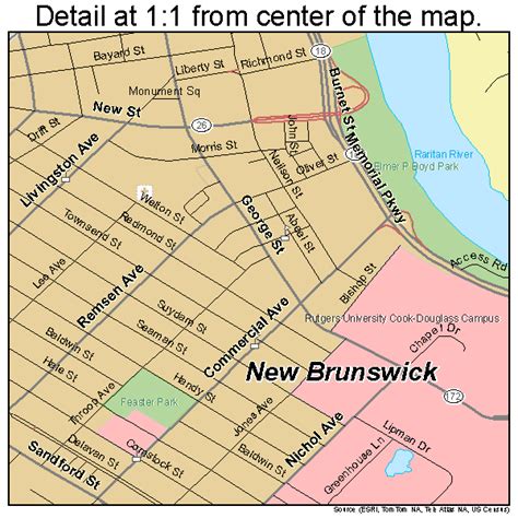 New Brunswick New Jersey Street Map 3451210