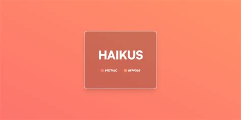 Haikus Gradient CSS | 2 Color Linear UI Gradient Generator