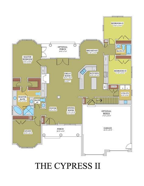 Cypress Floor Plan color - Foreman Builders