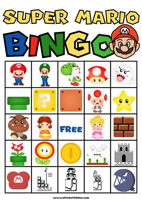 Mario BINGO For Kids Mario Bingo Birthday Party Classroom | Etsy in 2021 | Bingo for kids, Super ...