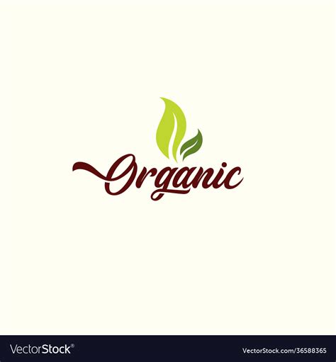 Organic logo design Royalty Free Vector Image - VectorStock