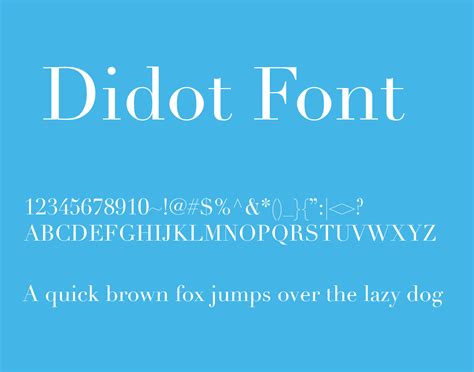 Didot Font Free Download - Free Fonts