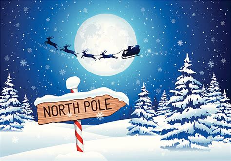 North Pole Christmas Scene