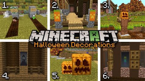 Minecraft - 6 COOL HALLOWEEN DECORATIONS 🎃 Bedrock / Console / Java - YouTube