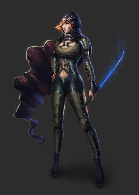 Sci Fi Warrior Girl - Concept Design Art 3 by SkavenZverov on DeviantArt