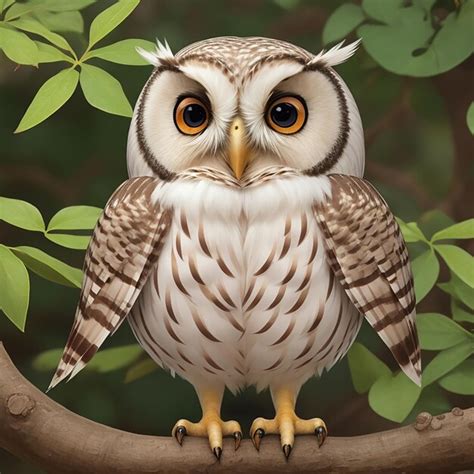 Premium AI Image | Adorable owl character generated by AI