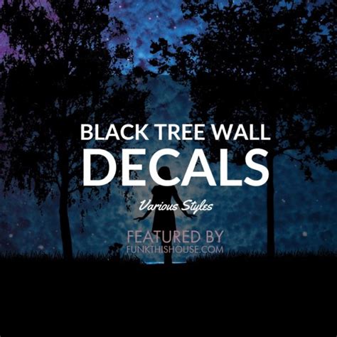 Black Tree Wall Decals in a Variety of Designs and Sizes