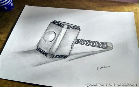 How To Draw Thors Hammer