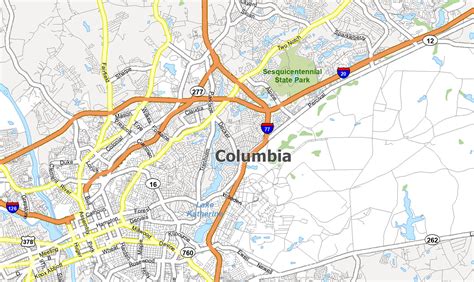 Columbia South Carolina Map - GIS Geography